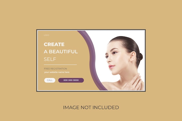 salon de beauté de soins de la peau pour femmes brillant promotionnel grand design de bannière web