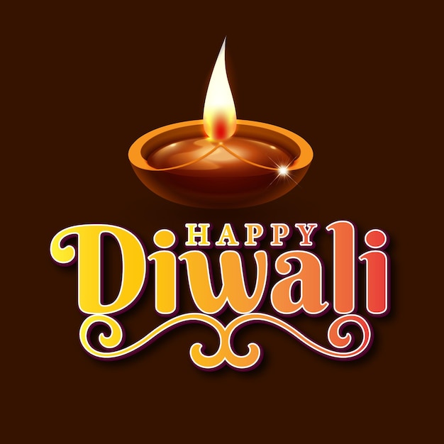 Salutation De La Conception De Modèle De Médias Sociaux Joyeux Diwali