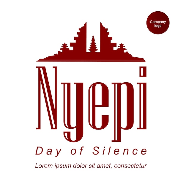 salutations simples pour le jour de silence de Nyepi avec le texte des points principaux