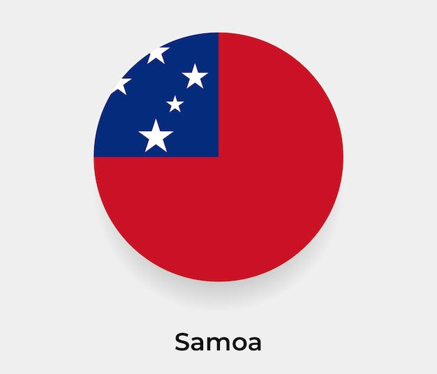 Samoa drapeau bulle cercle forme ronde icône illustration vectorielle