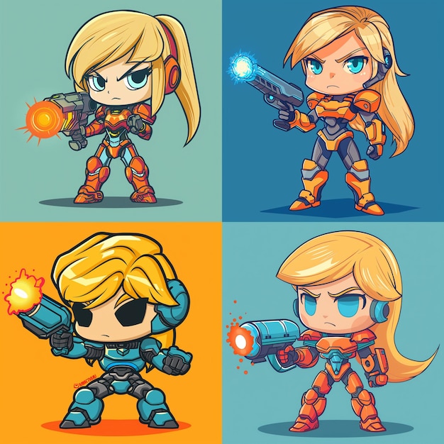 Vecteur samus aran est un homme.