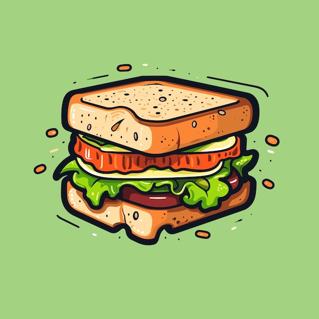 Sandwich Au Fromage Et Aux Légumes