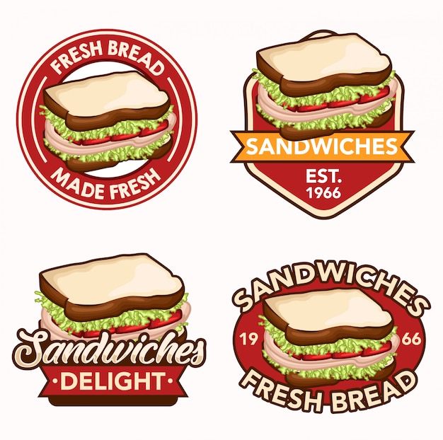 Sandwich Logo Vector Stock Ensemble