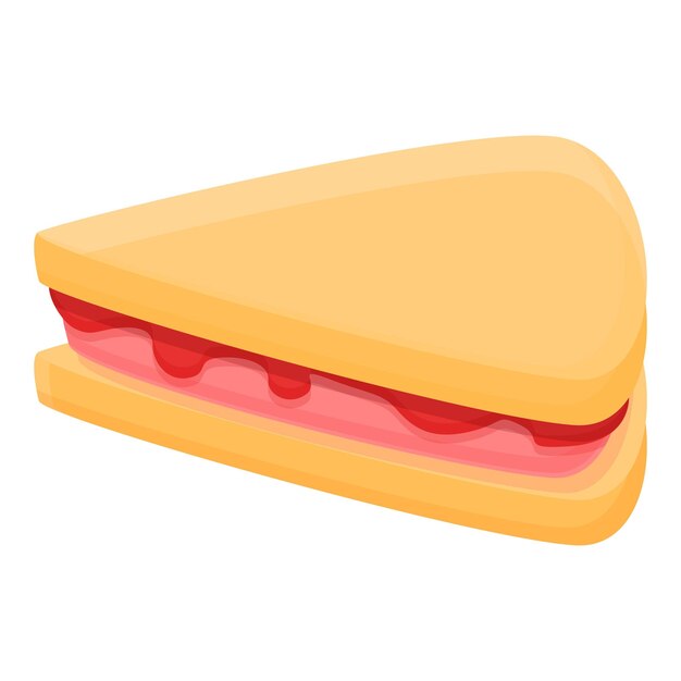 Sandwich Sucré Icône Dessin Animé Vecteur Cuisine Australienne Menu Du Dîner