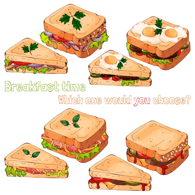 Vecteur des sandwichs.