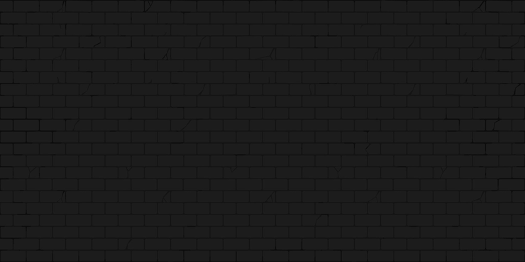Vecteur sans couture noir foncé urbain plat simple mur de brique texture décorative illustration vectorielle d'arrière-plan