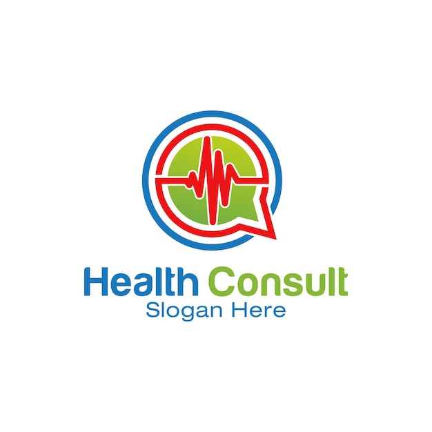 Santé Consulter Logo Template Design Vecteur