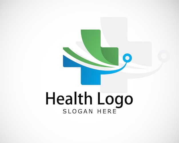 Vecteur santé logo design créatif couleur signe moderne symbole clinique médicale plus