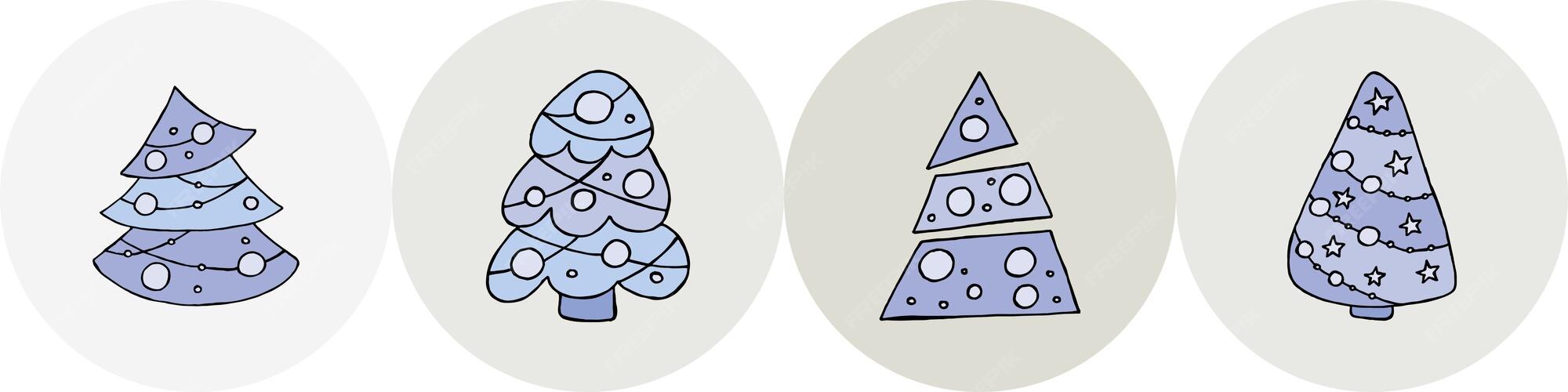 Un Sapin De Noël Dessiné à La Main Illustration Vectorielle Dans Un