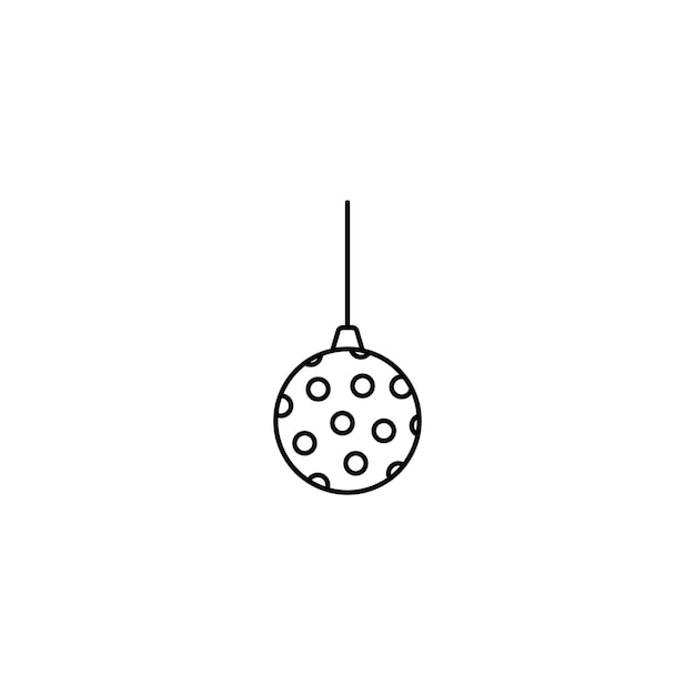 Sapin de Noël jouet dessin au trait simple design minimaliste noir et blanc