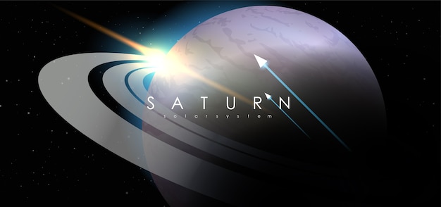 Saturne Sur Fond De L'espace