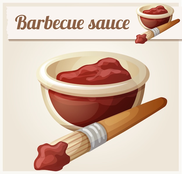 Sauce Barbecue. Icône Détaillée.