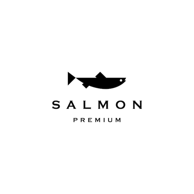 Saumon Poisson Logo Vector Icon Illustration