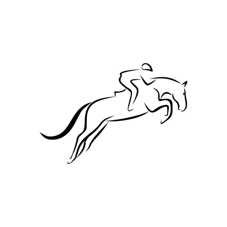 Vecteur saut, cheval, illustration