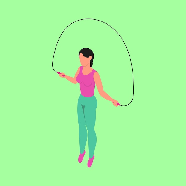 sauter l'illustration vectorielle de sport