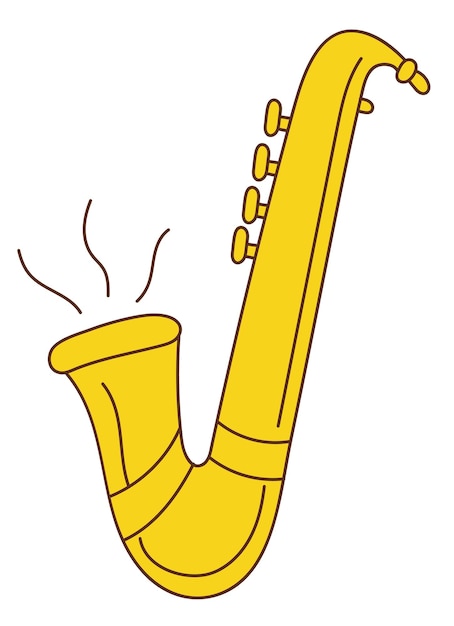 Vecteur saxophone sur fond blanc