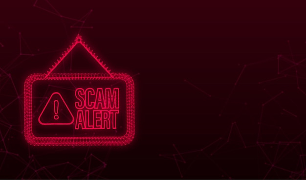 Scam Alert Plexus Hacker Attack Et Web Security Vector Concept Phishing Scam