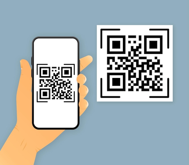 Scan Me QR code scan pour le smartphone QR code pour le paiement de l'application mobile et le téléphone Illustration vectorielle