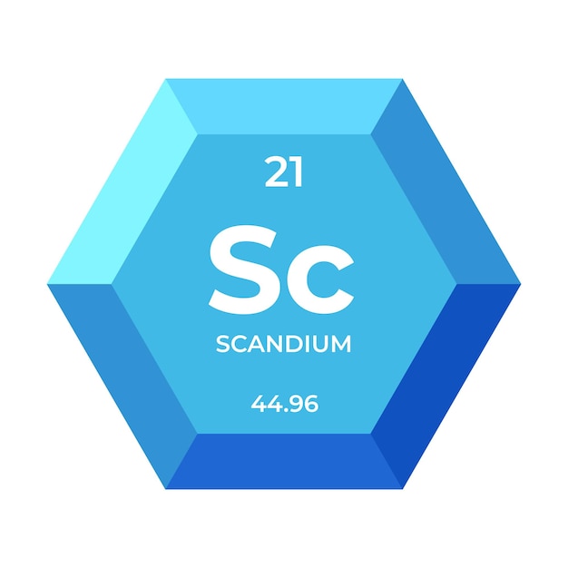 Le scandium est l'élément chimique numéro 21 du groupe des métaux de transition.