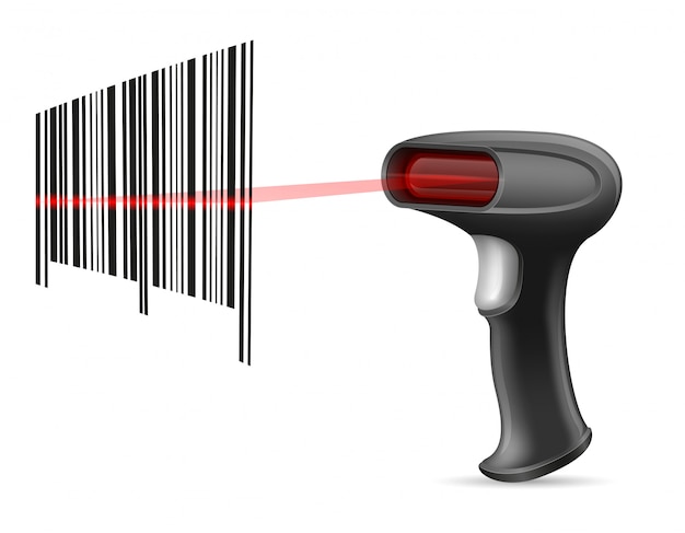 Vecteur scanner de code à barres