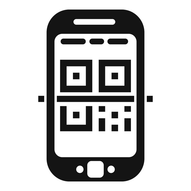 Scanner le signe de paiement, l'icône du vecteur simple, le reçu de scan.