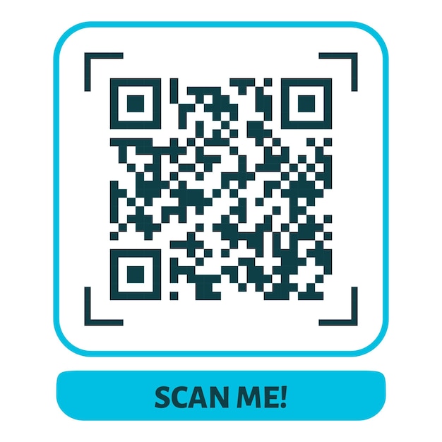 Scannez-moi La Conception Du Code Qr Code Qr Pour Le Transfert De Texte De Paiement Avec Le Bouton Scannez-moi Illustration Vectorielle