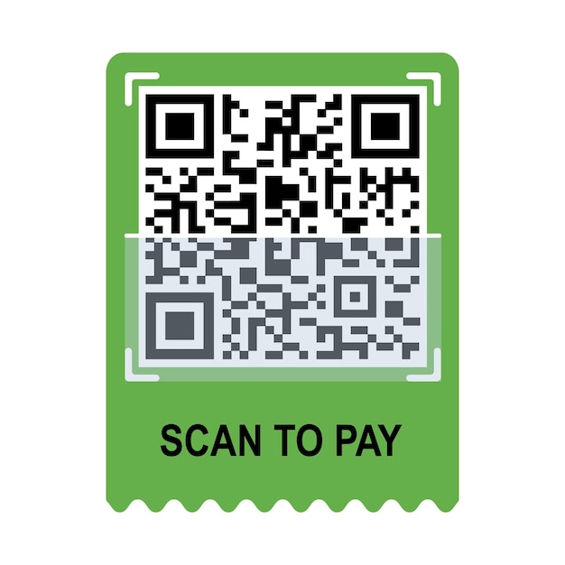 Scannez-moi l'étiquette du téléphone. Scan Qrcode pour payer avec l'application mobile. Illustration vectorielle sur fond blanc.