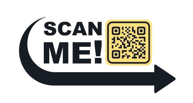 Scannez-moi l'icône avec le code QR Symbole ou emblème