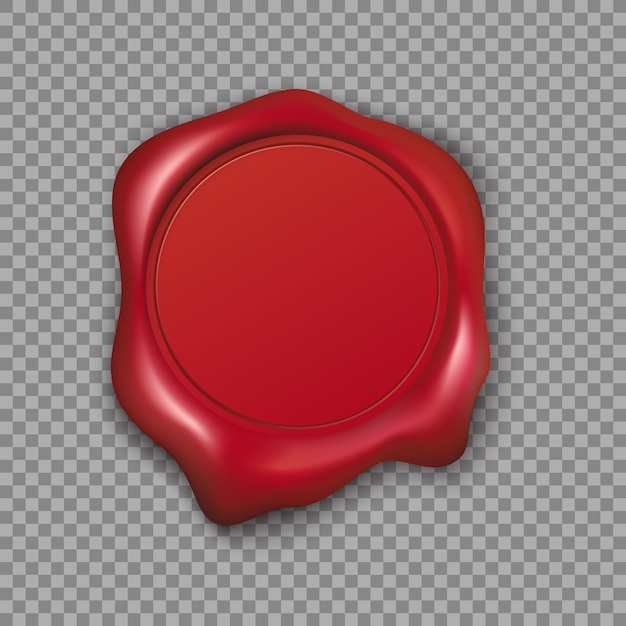 Sceau de cire rouge.