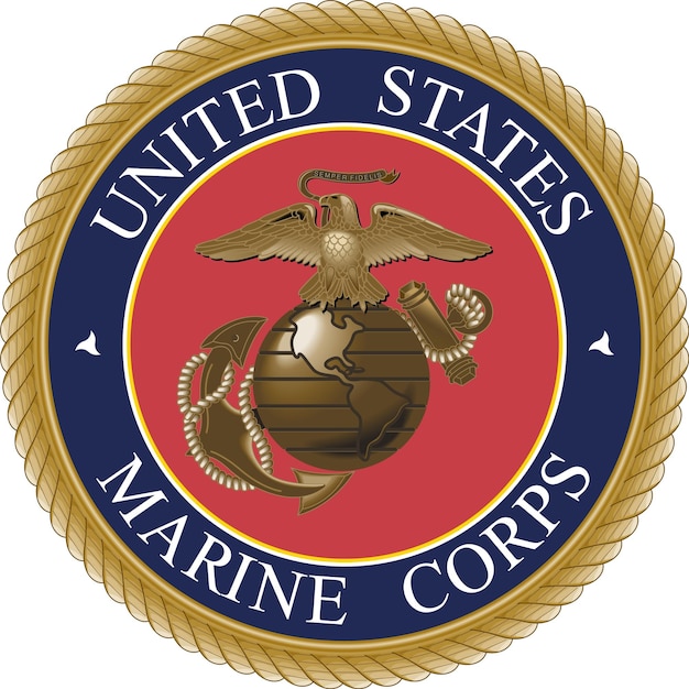 Vecteur sceau du corps des marines des états-unis