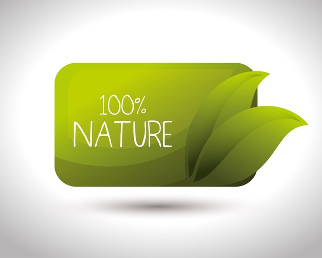 Vecteur sceller le produit naturel garanti vector illustration design