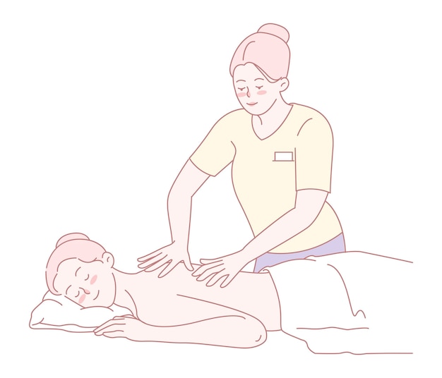 Une scène de massothérapie tranquille et apaisante qui favorise la relaxation profonde et la guérison pour le bien-être