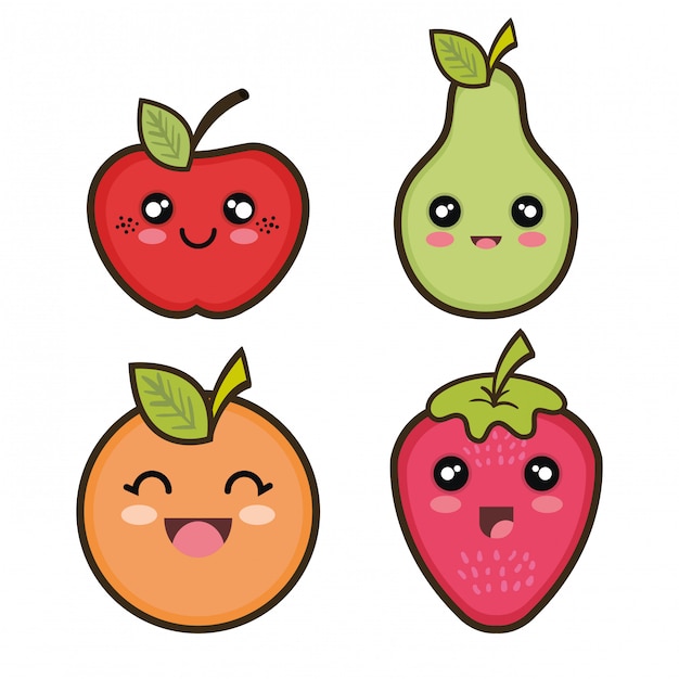 scénographie fruits dessinés