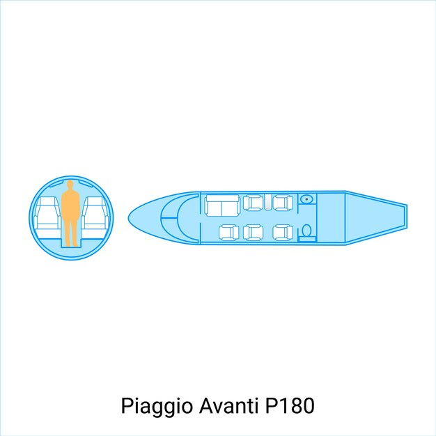 Schéma De L'avion Piaggio Avanti P180 Civil Aircraft Guide