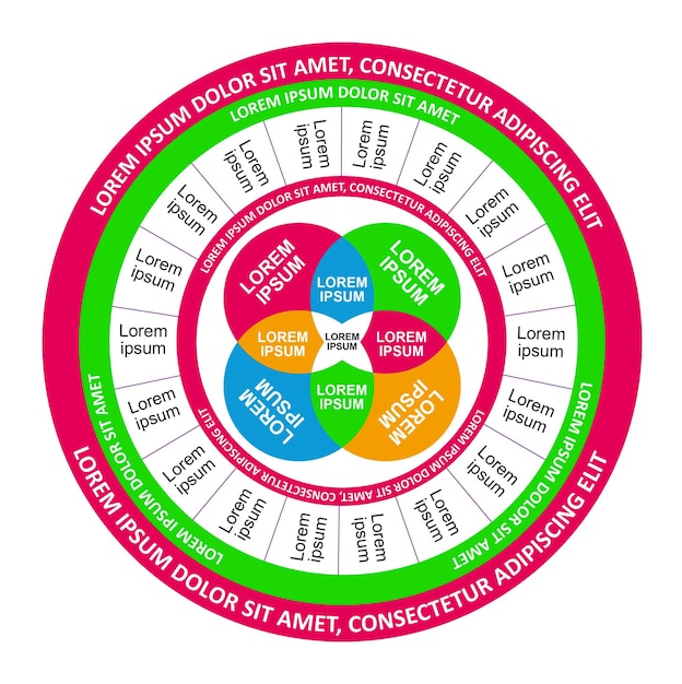 Vecteur schéma de cercle infographique