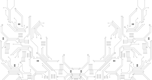 Schéma de circuit noir sur fond blanc