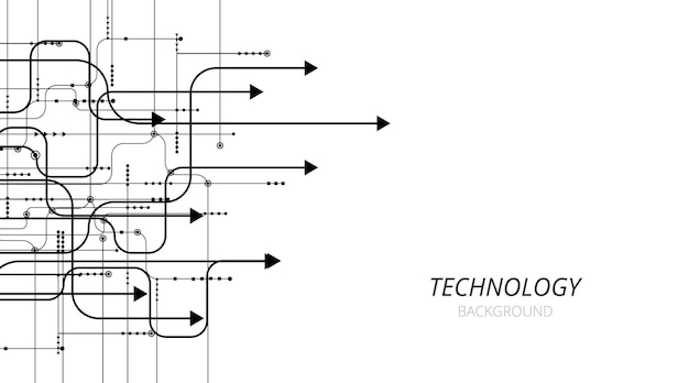 Schéma De Circuit De La Technologie Sur Fond Blanc