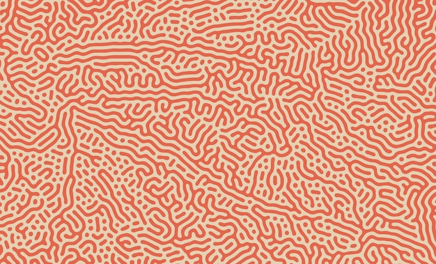 Schéma sans couture de Turing organique orange Arrière-plan organique abstrait
