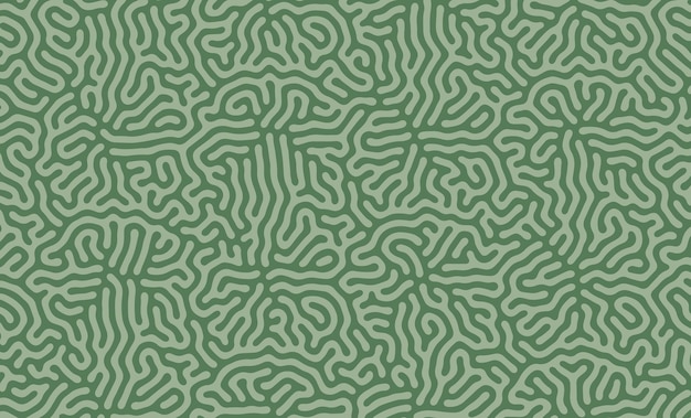 Schéma sans couture de Turing organique vert Arrière-plan organique abstrait
