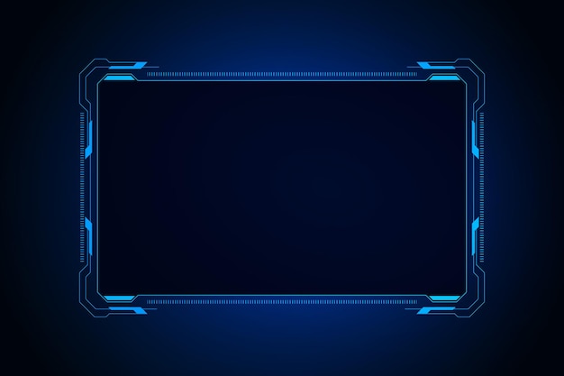 Sci fi futuriste interface utilisateur hud modèle cadre conception technologie abstrait