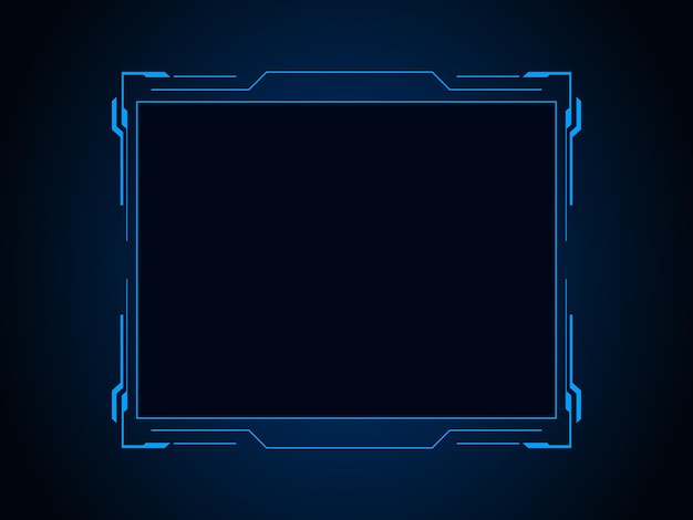 Sci fi futuriste interface utilisateur hud modèle cadre conception technologie abstrait