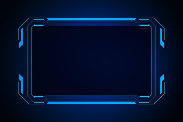Sci fi futuriste interface utilisateur hud modèle cadre conception technologie abstrait