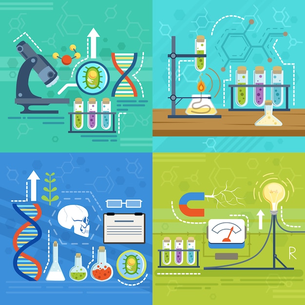 Science Avec Différents Symboles De Chimiste