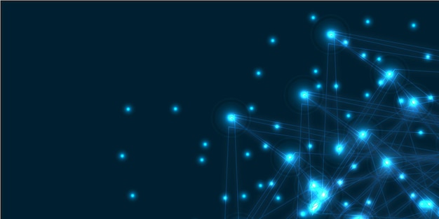 La science du réseau bleu gradient moderne coule le concept de la technologie futuriste illustration vectorielle