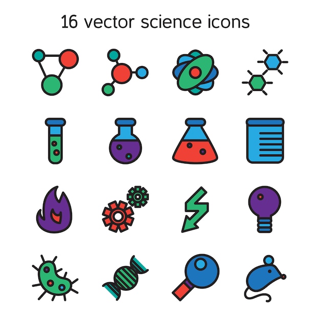 Science Set D'icônes