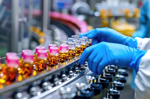 Un scientifique travaillant avec des éprouvettes en laboratoire