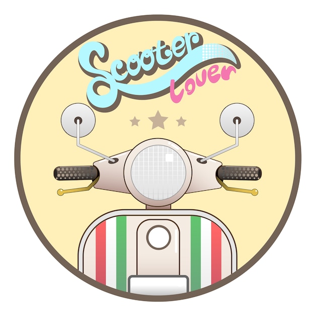 Vecteur scooter amant logo