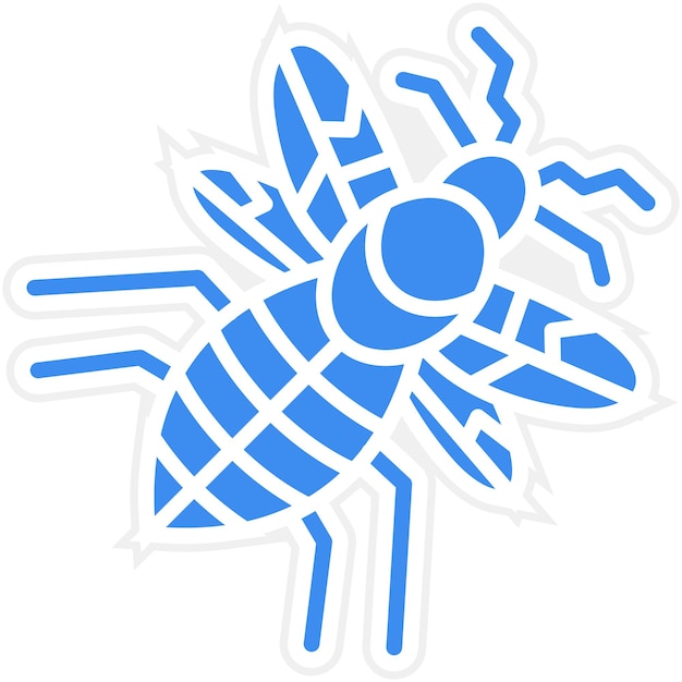 un scorpion bleu avec un dessin bleu dessus