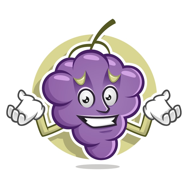 Se Sentir Désolé Mascotte De Raisin