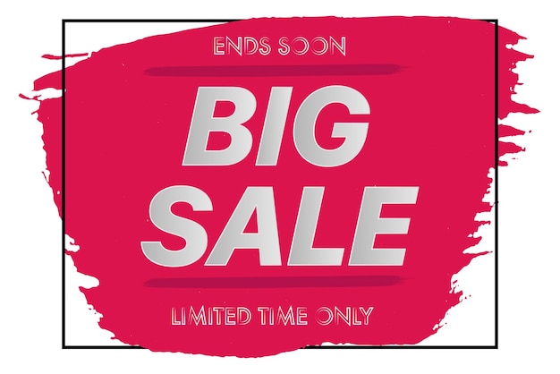 Vecteur se termine bientôt big sale red brush banner